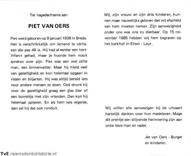 Piet van Oers Jet Burger
