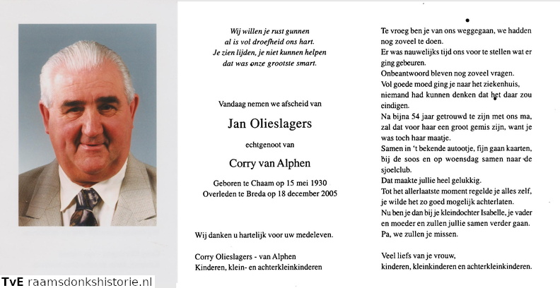 Jan Olieslagers- Corry van Alphen