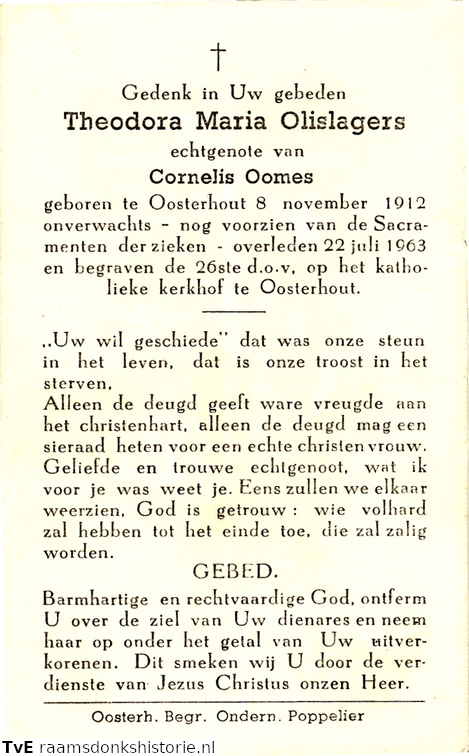 Theodora Maria Olislagers Cornelis Oomes