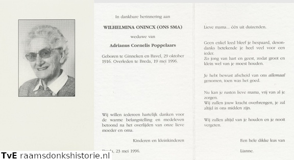 Wilhelmina Onincx- Adrianus Cornelis Poppelaars