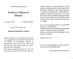 Cornelia Johanna Ooijen- Johannes Hendrikus Frijters