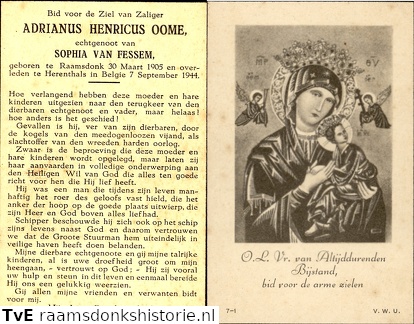 Adrianus Henricus Oome- Sophia van Fessem