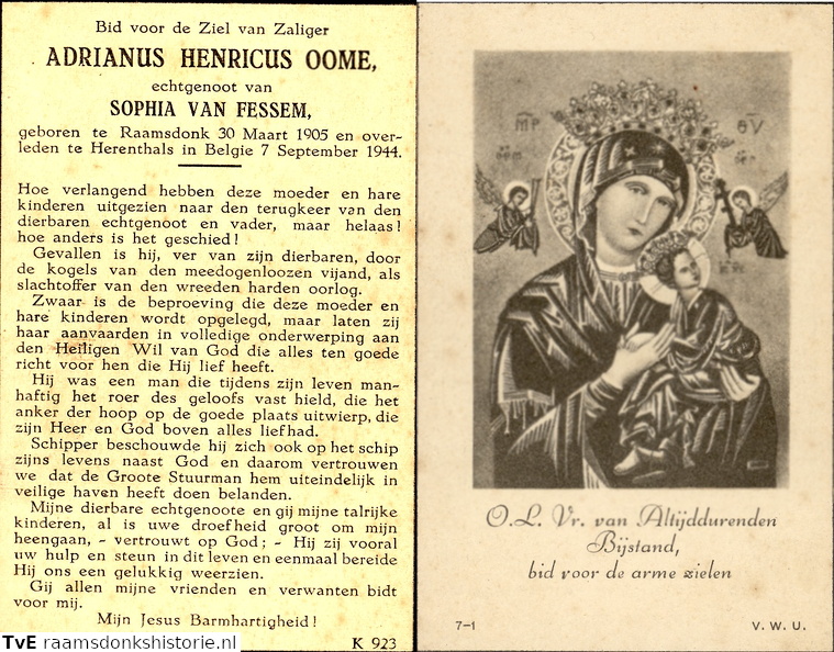 Adrianus Henricus Oome Sophia van Fessem