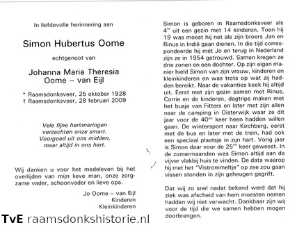 Simon Hubertus Oome- Johanna Maria Theresia van Eijl