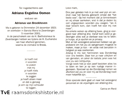 Adriana Engelina Oomen- Adrianus van Broekhoven