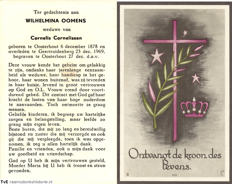 Wilhelmina Oomens- Cornelis Cornelissen