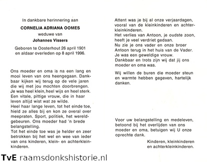 Cornelia Adriana Oomes Johannes Vissers