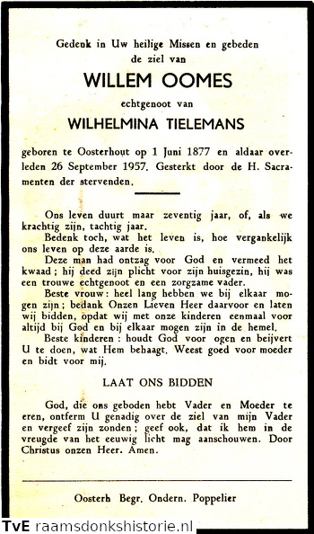 Willem Oomes Wilhelmina Tielemans
