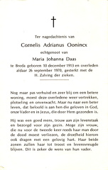 Cornelis Adrianus Oonincx Maria Johanna Daas