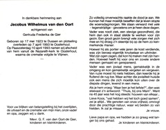 Jacobus Wilhelmus van Oort- Gertruda Frederika de Gier