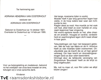 Adriana Hendrika van Oosterhout- Adrianus van Oosterhout