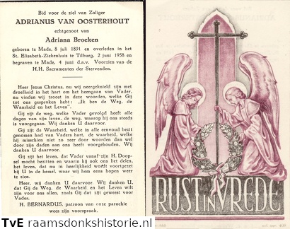 Adrianus van Oosterhout- Adriana Broeken