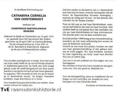 Catharina Cornelia van Oosterhout Godefridus Bartholomeus Rekkers
