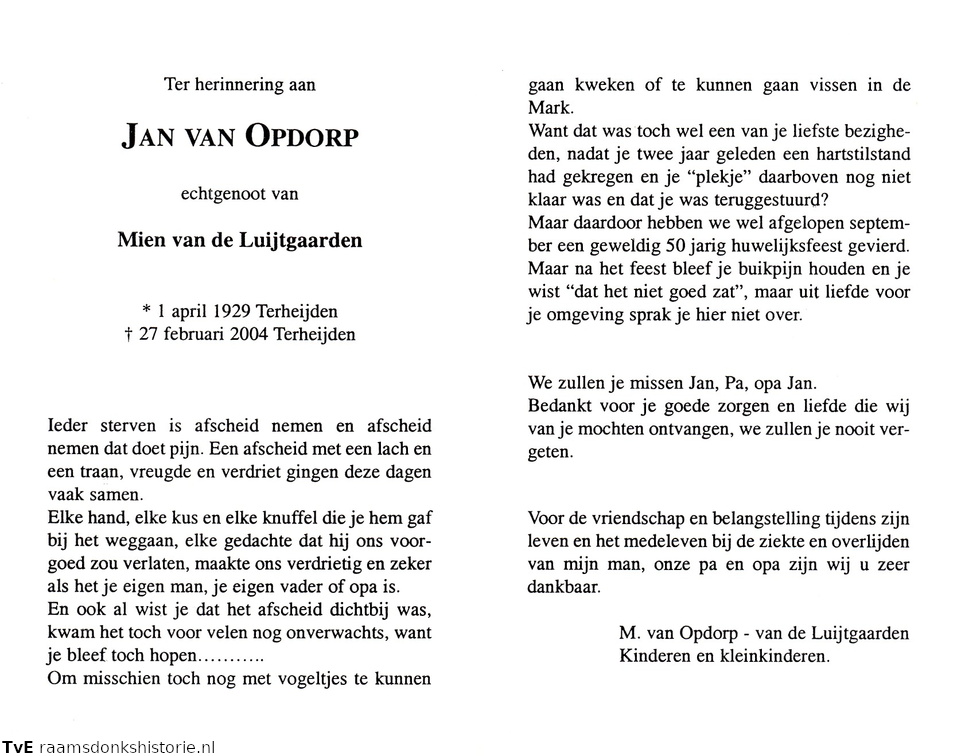 Jan van Opdorp- Mien van de Luijtgaarden