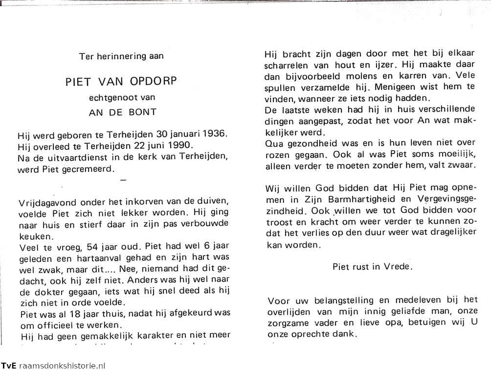 Piet van Opdorp- An de Bont