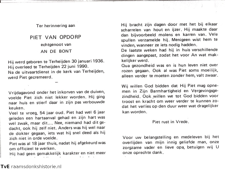 Piet van Opdorp- An de Bont
