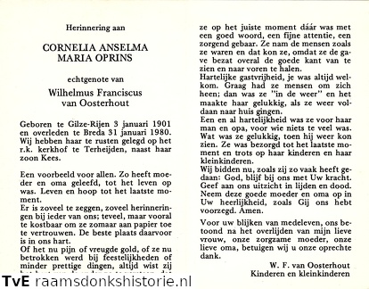 Cornelia Anselma Maria Oprins Wilhelmus Franciscus van Oosterhout