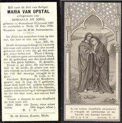 Maria van Opstal- Adrianus de Jong