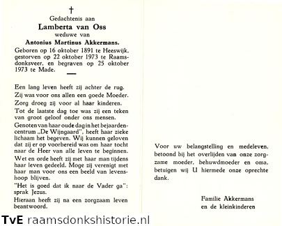 Lamberta van Oss Antonius Martinus Akkermans