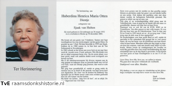 Huberdina Henrica Maria Otten- Sjaak van Hulten
