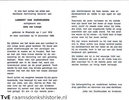 Lambert van Oudheusden- Joke van Liempt