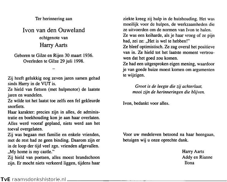Ivon van den Ouweland- Harry Aarts
