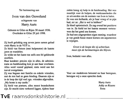 Ivon van den Ouweland Harry Aarts