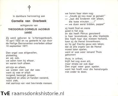 Cornelia van Overbeek Theodorus Cornelis Jacobus Janse