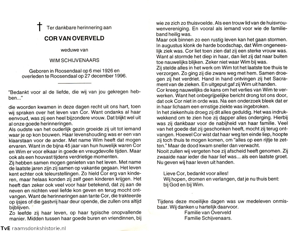 Cor van Overveld Wim Schijvenaars