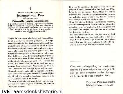 Johannes van Peer Petronella Jacoba Lambrechts