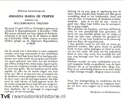 Johanna Maria de Peijper Willebrordus Thijssen