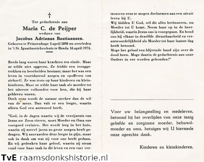 Maria C. de Peijper Jacobus Adrianus Bastiaansen
