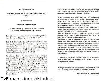 Antonia Josephina van Pelt Hendricus van Oosterhout