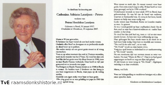 Catharina Adriana Peters Petrus Hendrikus Laurijsen