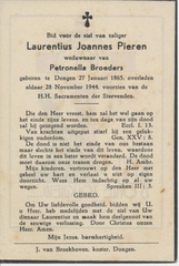 Laurentius Joannes Pieren-Petronella Broeders