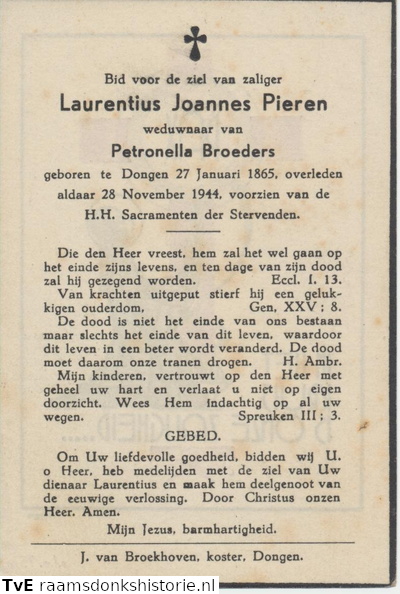 Laurentius Joannes Pieren-Petronella Broeders
