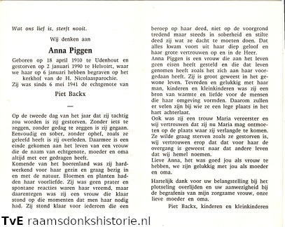 Anna Piggen Piet Backx