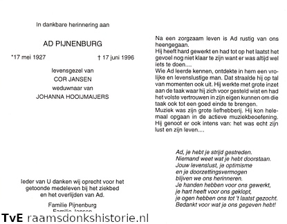 Ad Pijnenburg (vr) Cor Jansen Johanna Hooijmaijers