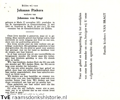 Johanna Pinkers Johannes van Bragt