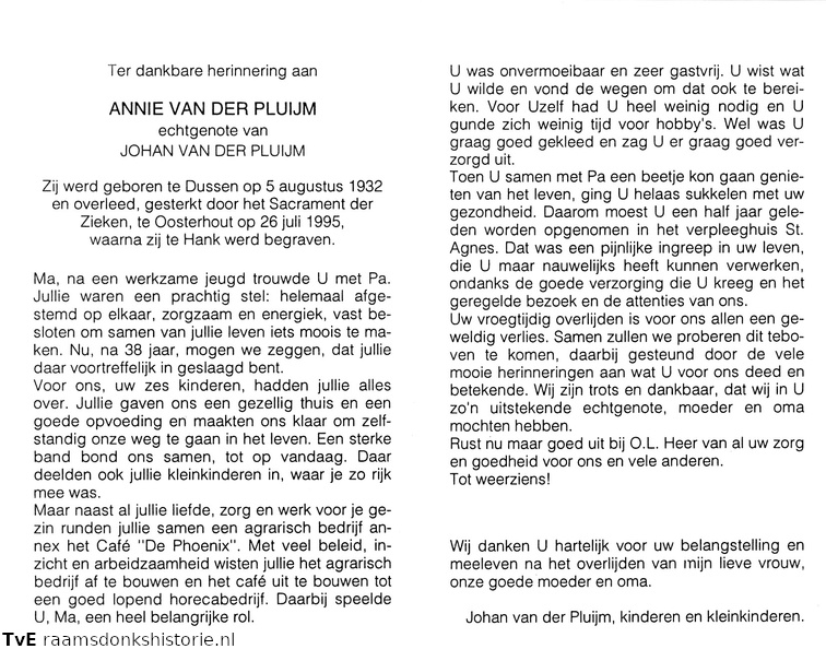 Annie van der Pluijm Johan van der Pluijm
