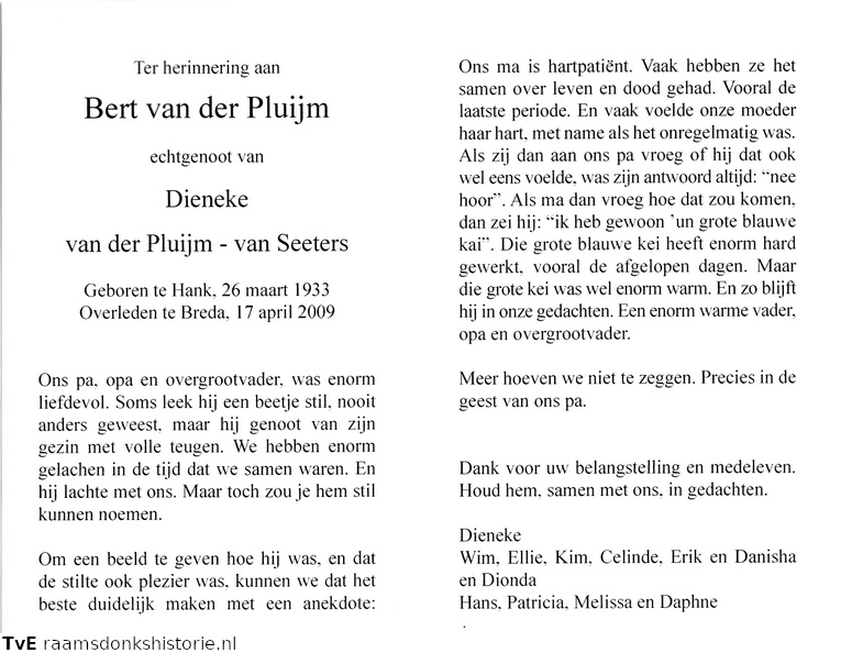 Bert van der Pluijm-Dieneke van Seeters