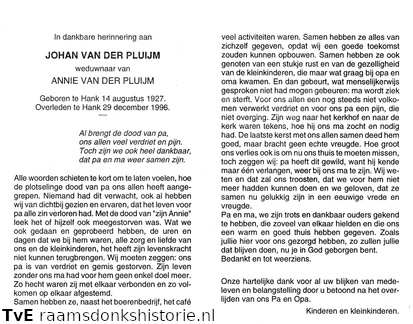 Johan van der Pluijm Annie van der Pluijm