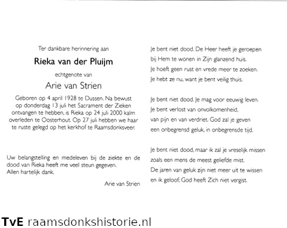 Rieka van der Pluijm Arie van Strien