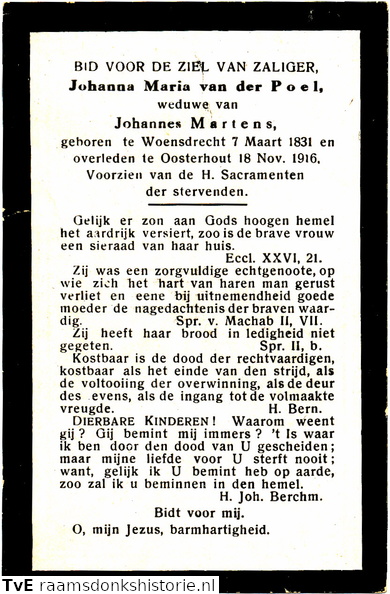 Johanna Maria van der Poe Johannes Martens
