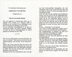 Adrianus van de Pol Maria Geertruida Maatje