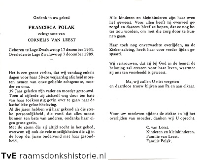 Francisca Polak Cornelis van Leest