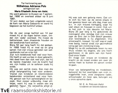 Wilhelmus Adrianus Pols Maria Elisabeth Anna van Aalst