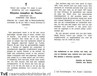 Aloysius Josephus de Poorter Dymphna van Beeck