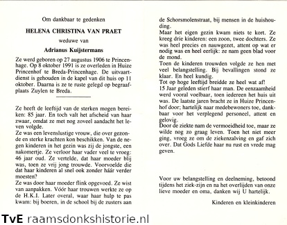 Helena Christina van Praet Adrianus Kuijstermans