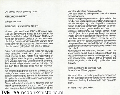 Hendricus Pretti Petronella van den Akker